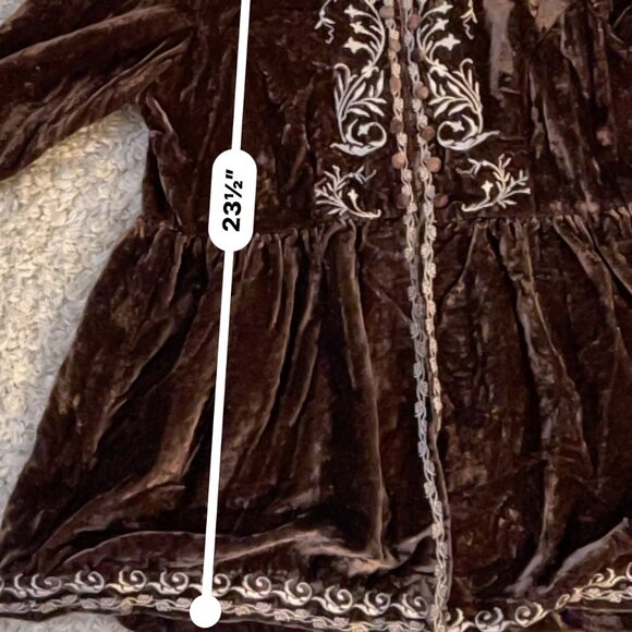 Stetson Velvet Embroidered Tunic Top • Vintage Western - Picture 9 of 11